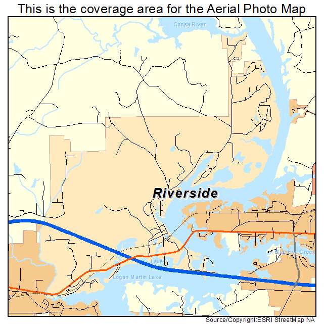 Riverside, AL location map 