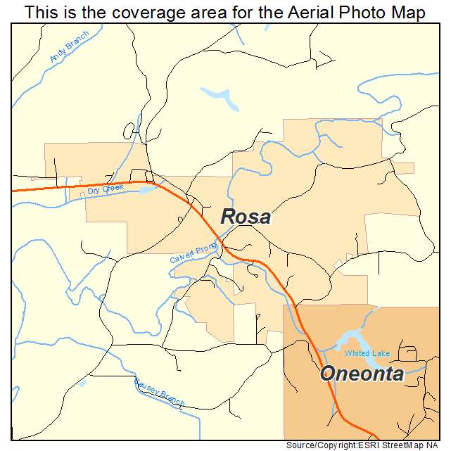 Rosa, AL location map 