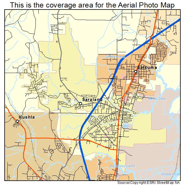 Saraland, AL location map 