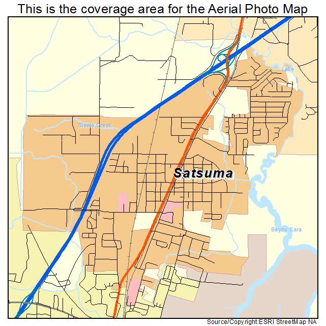 Satsuma, AL location map 