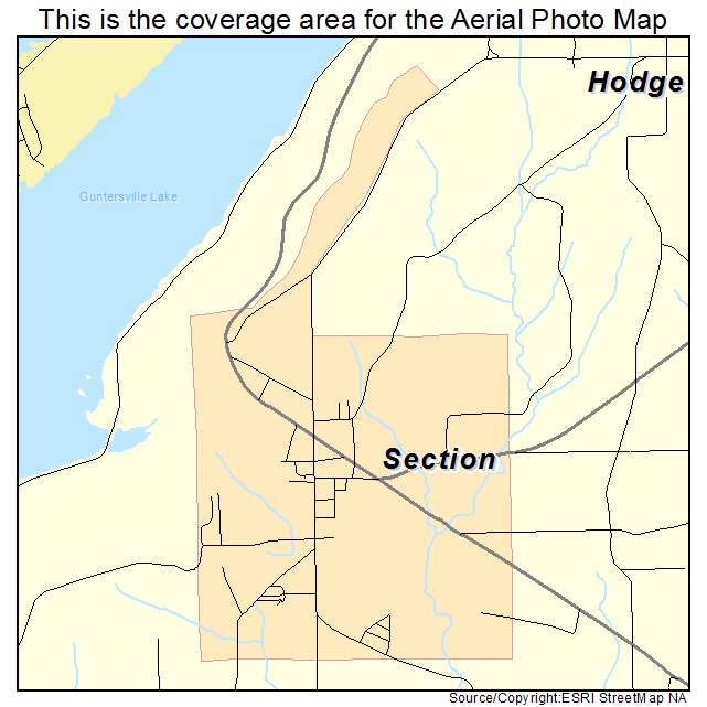 Section, AL location map 
