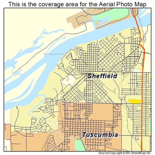 Sheffield, AL location map 