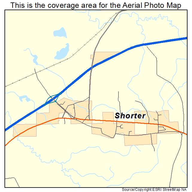 Shorter, AL location map 