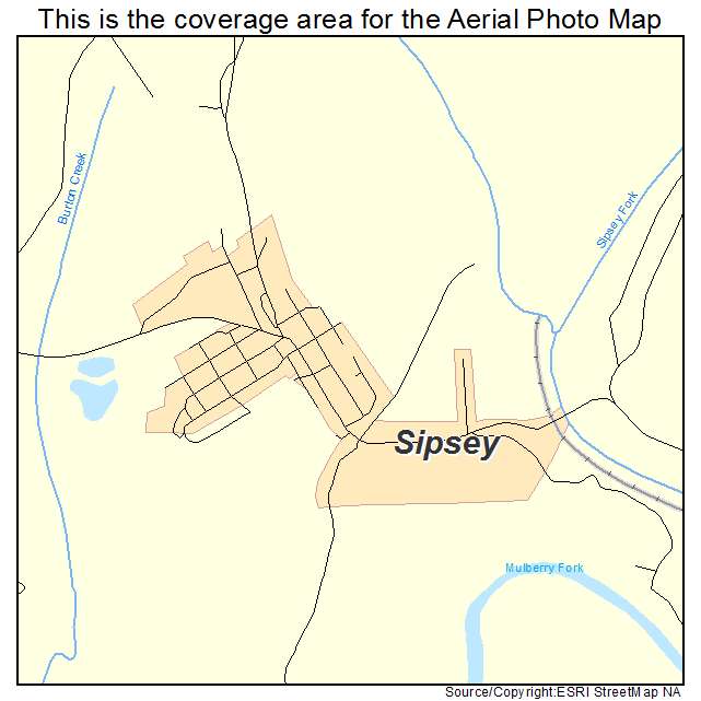 Sipsey, AL location map 