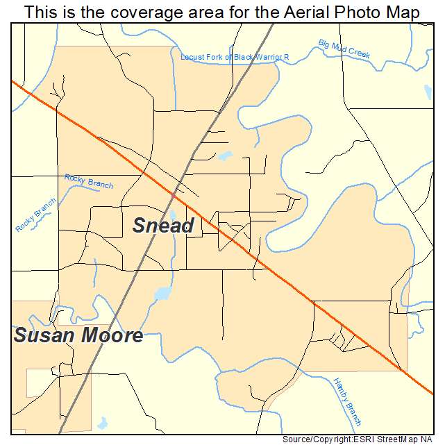 Snead, AL location map 