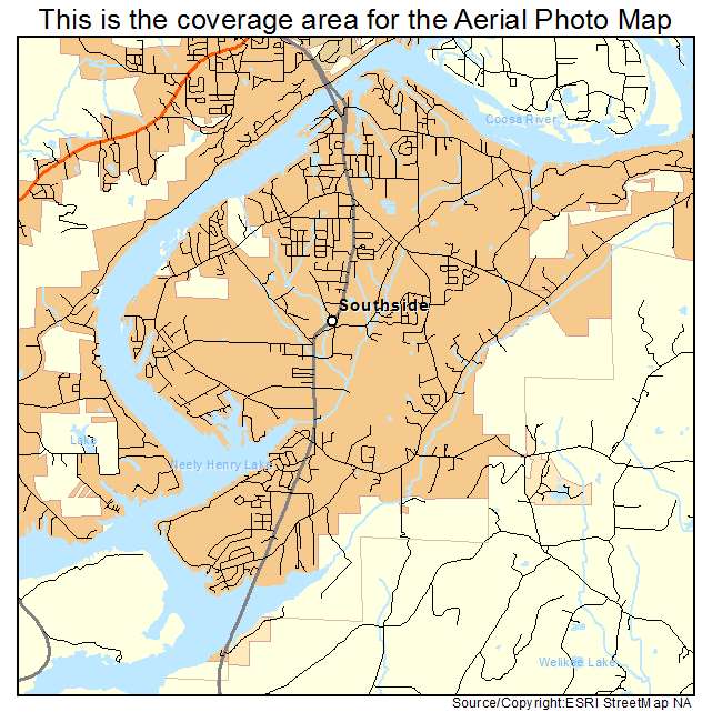 Southside, AL location map 