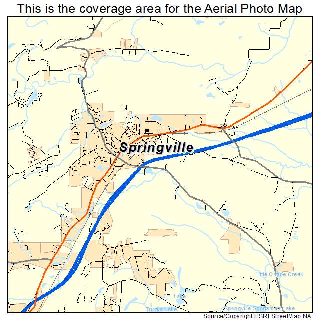 Springville, AL location map 