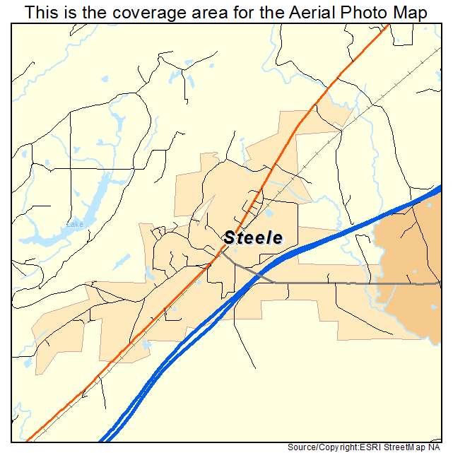 Steele, AL location map 