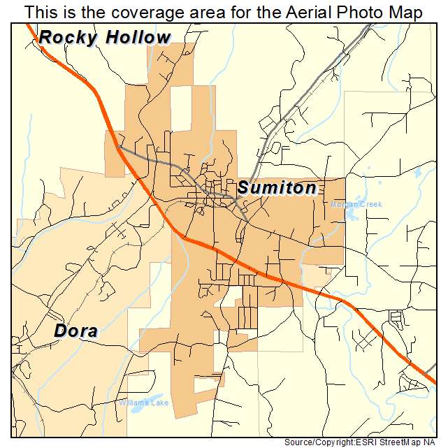 Sumiton, AL location map 