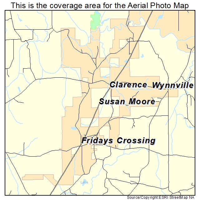 Susan Moore, AL location map 