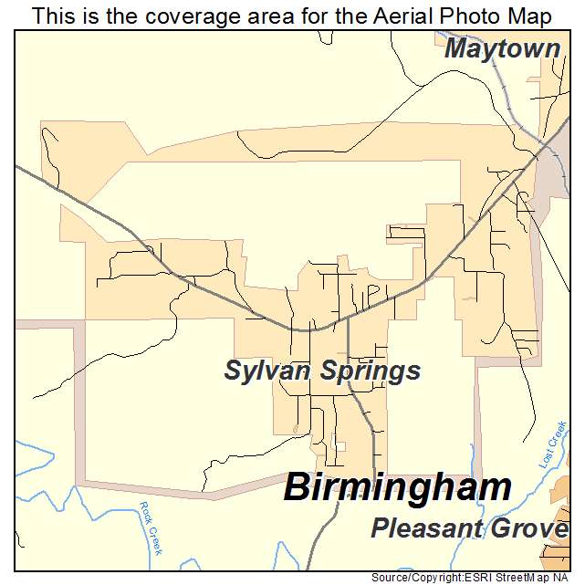Sylvan Springs, AL location map 
