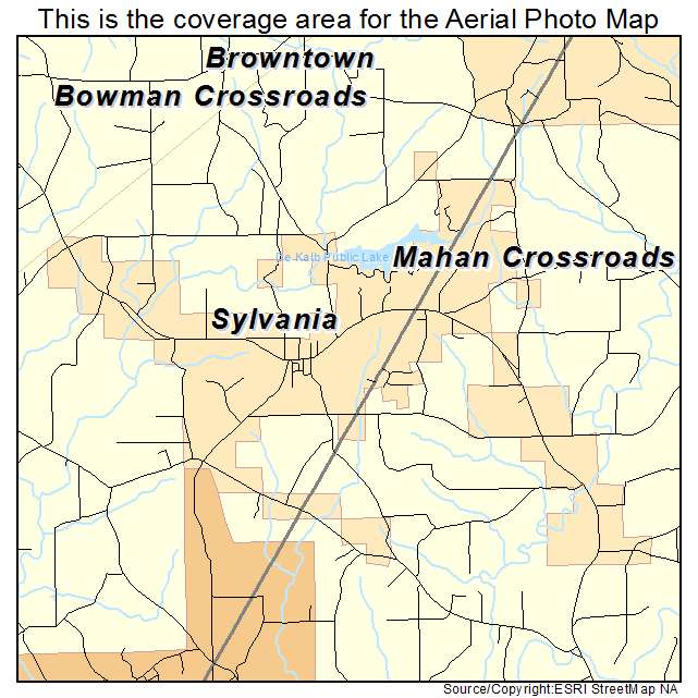 Sylvania, AL location map 