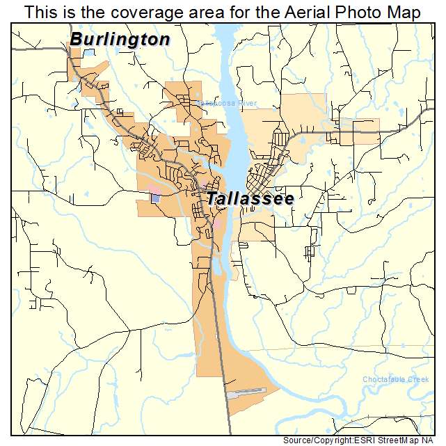 Tallassee, AL location map 