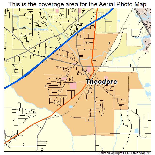 Theodore, AL location map 