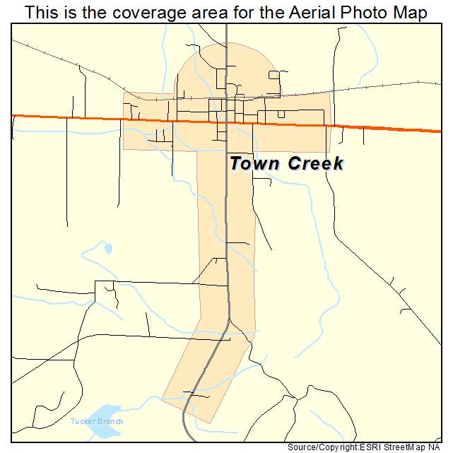 Town Creek, AL location map 