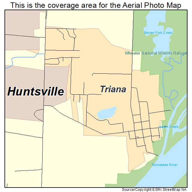 Triana, AL location map 