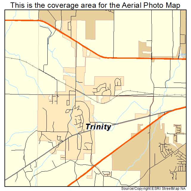 Trinity, AL location map 