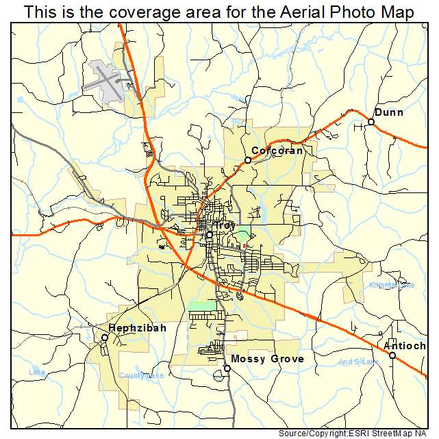 Troy, AL location map 