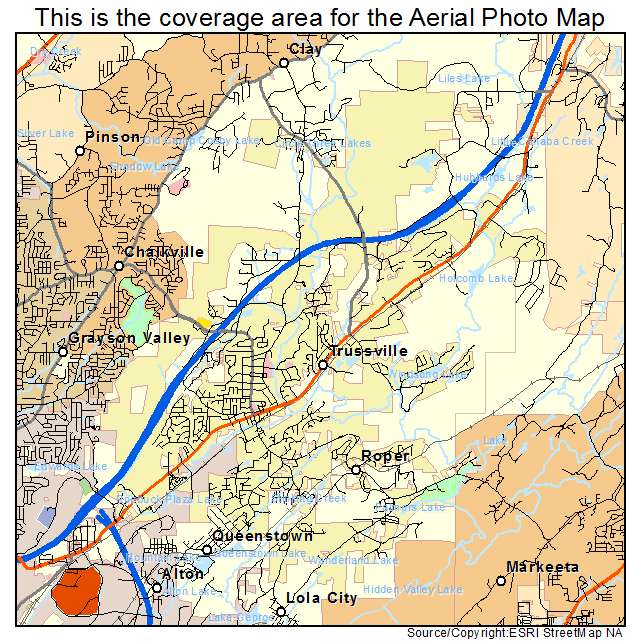 Trussville, AL location map 