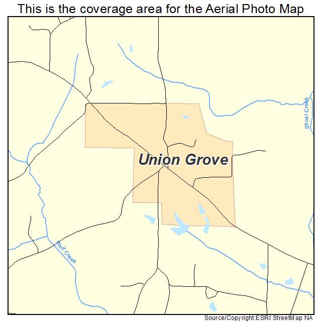 Union Grove, AL location map 