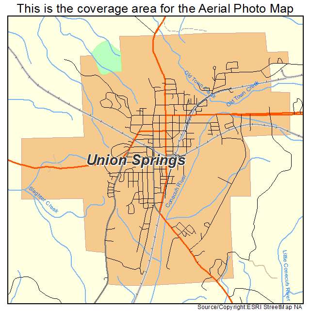Union Springs, AL location map 