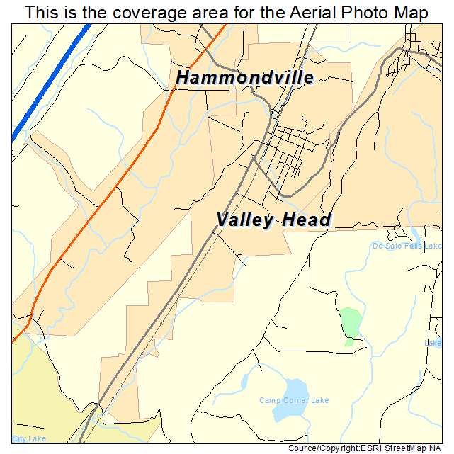 Valley Head, AL location map 