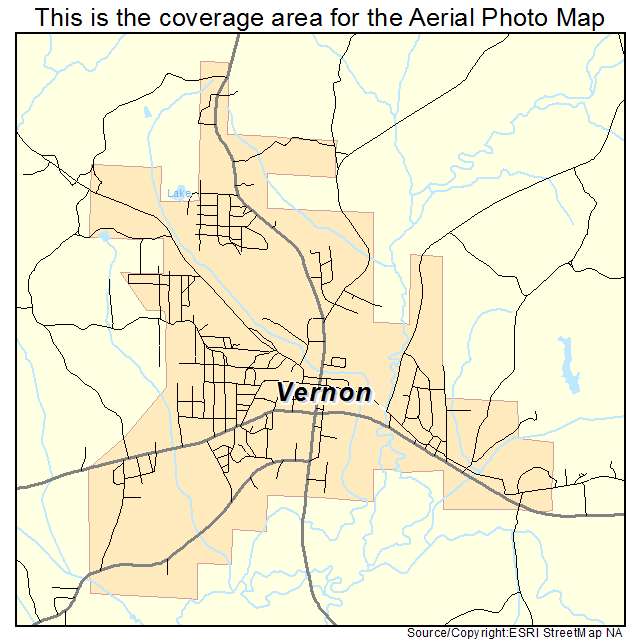Vernon, AL location map 