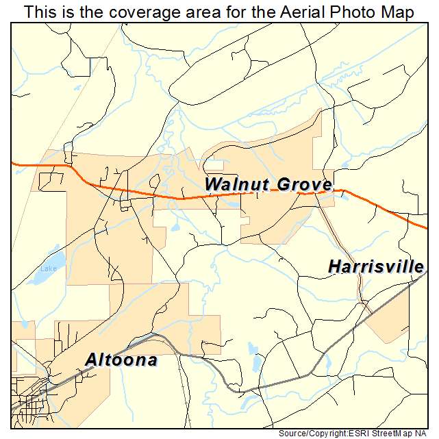 Walnut Grove, AL location map 