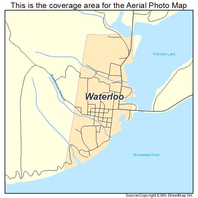 Waterloo, AL location map 