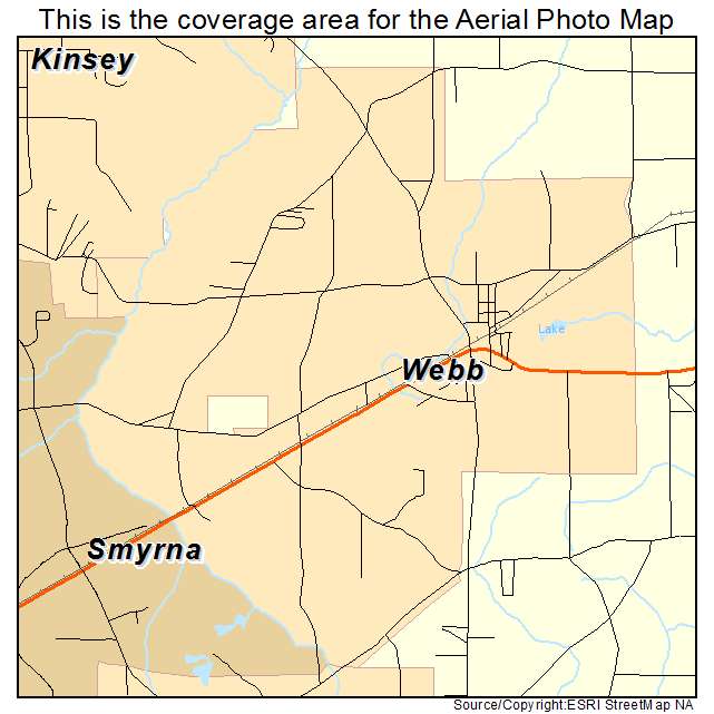 Webb, AL location map 