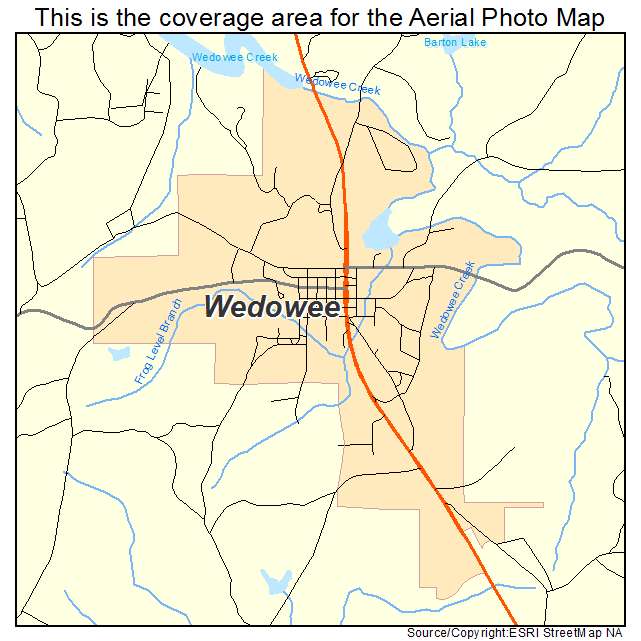 Wedowee, AL location map 