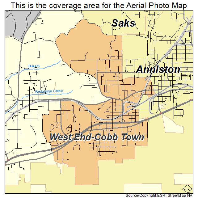 West End Cobb Town, AL location map 