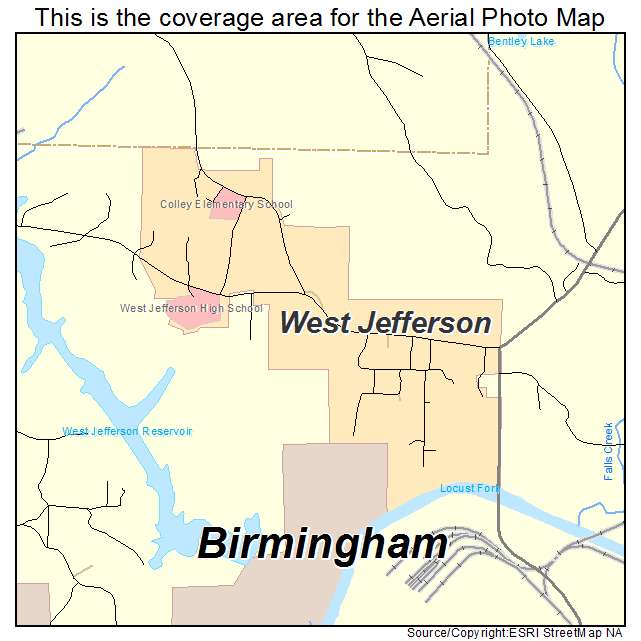West Jefferson, AL location map 