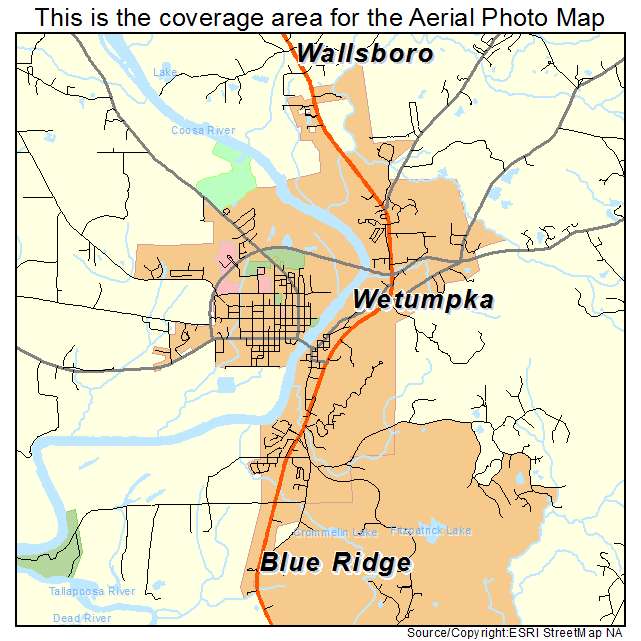 Wetumpka, AL location map 