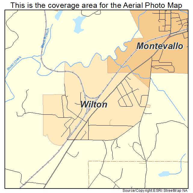 Wilton, AL location map 