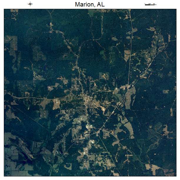 Marion, AL air photo map