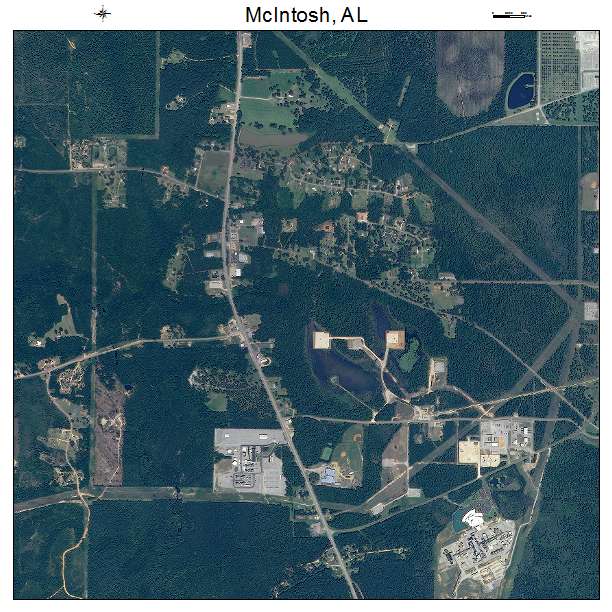 McIntosh, AL air photo map