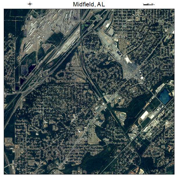 Midfield, AL air photo map