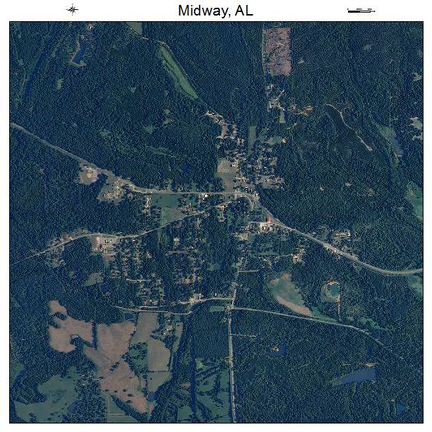 Midway, AL air photo map
