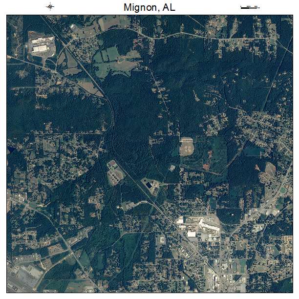 Mignon, AL air photo map