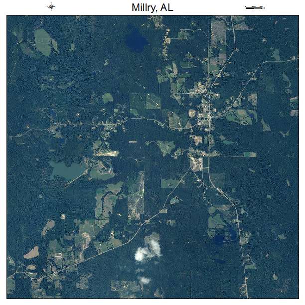 Millry, AL air photo map