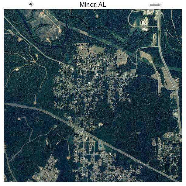 Minor, AL air photo map