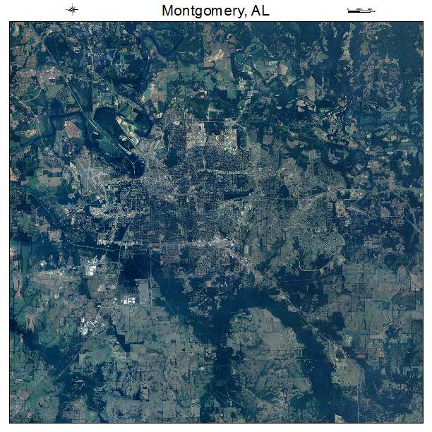 Montgomery, AL air photo map