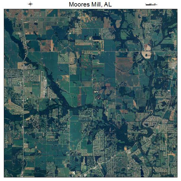 Moores Mill, AL air photo map