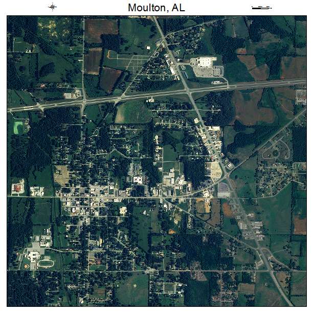 Moulton, AL air photo map