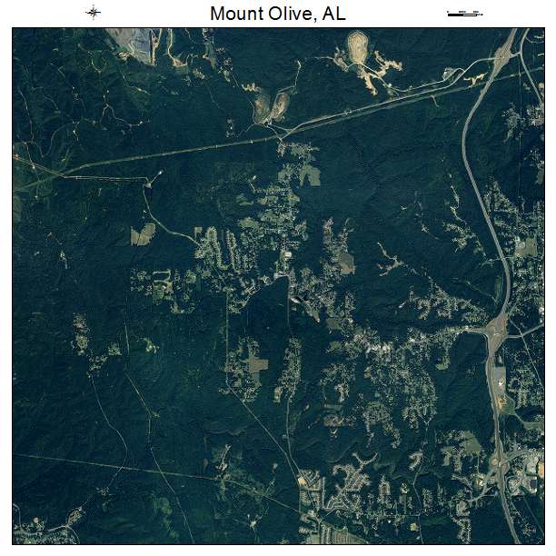 Mount Olive, AL air photo map