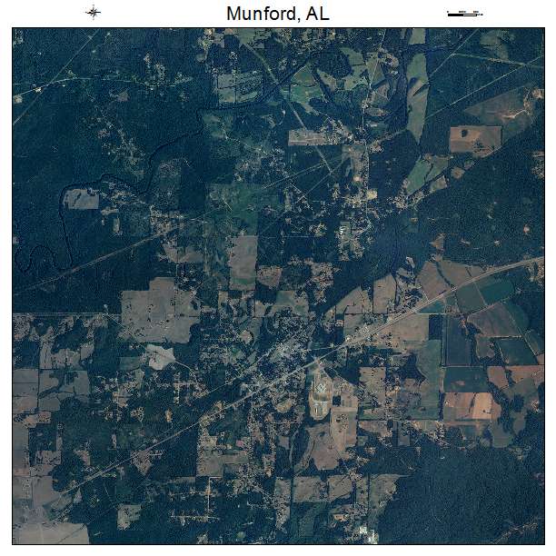 Munford, AL air photo map
