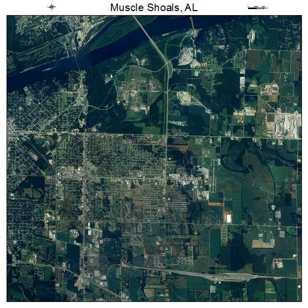 Muscle Shoals, AL air photo map