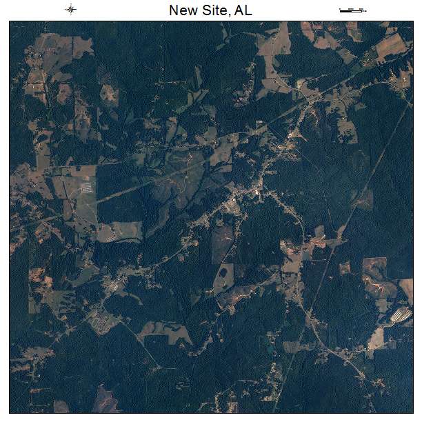 New Site, AL air photo map