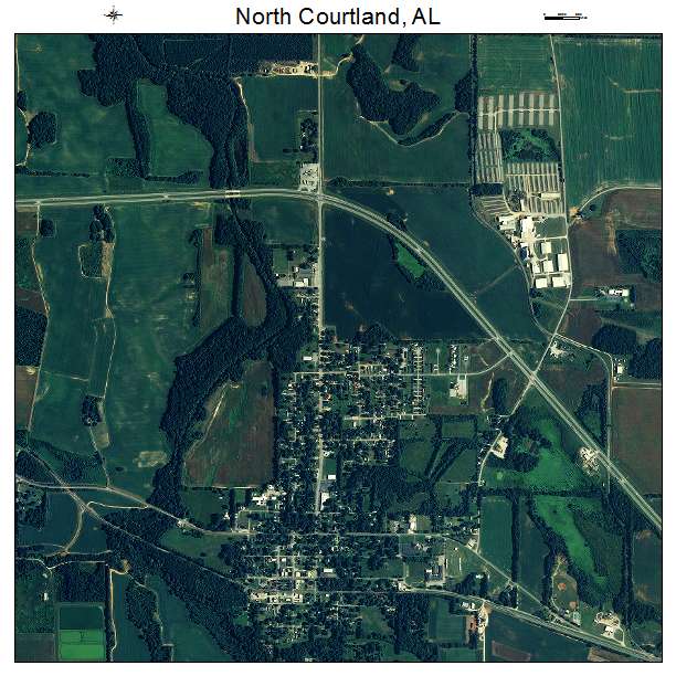 North Courtland, AL air photo map